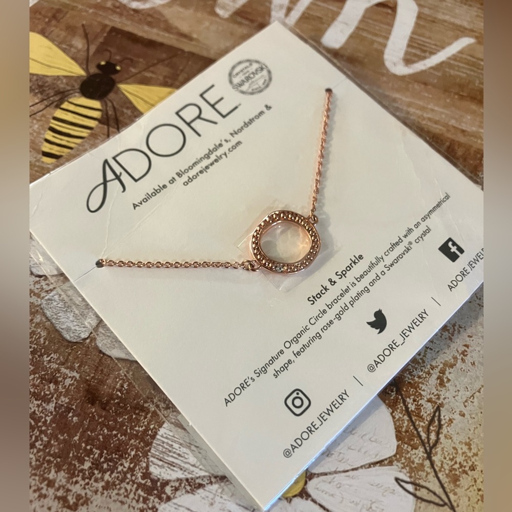 pretty adore stack and sparkle rose gold colored with Swarovski crystal